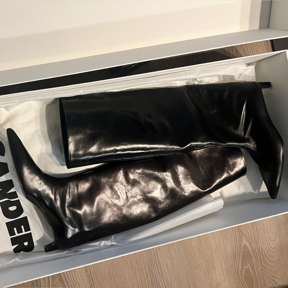 JIL SANDER Pointed knee high boots